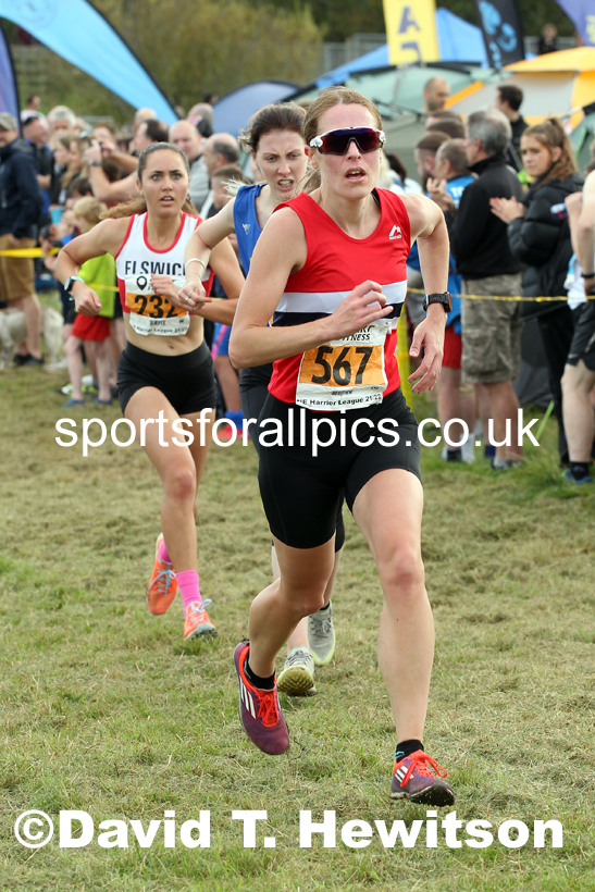 Senior womens 2021 North Eastern Harrier League, Druridge Bay. Photo: David T. Hewitson/Sports for All Pics